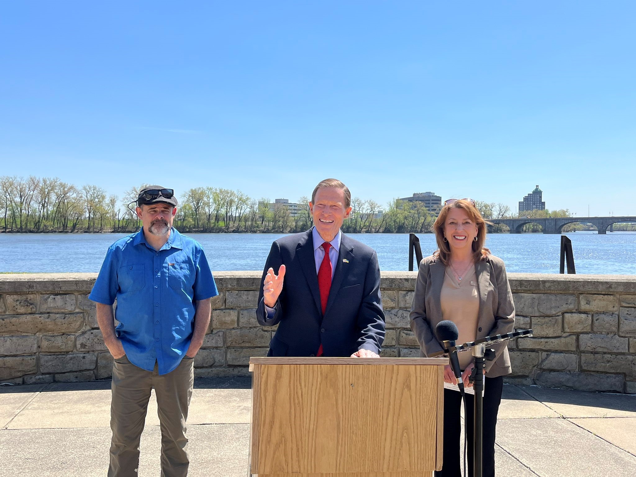 Blumenthal joined clean water advocates to announce $73.5 million for Connecticut to ensure drinking water is free from contaminants like per- and polyfluoroalkyl substances (PFAS), lead and other pollutants. 